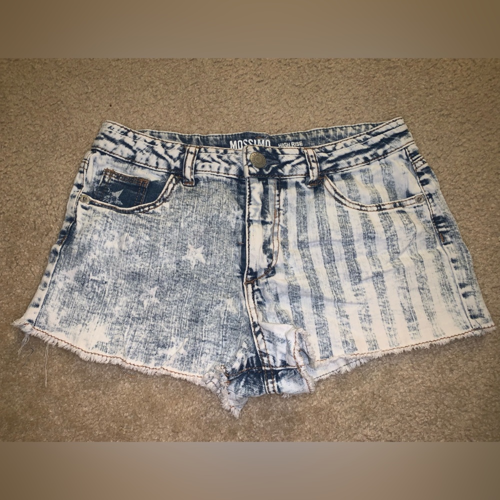 American Flag Jean Shorts